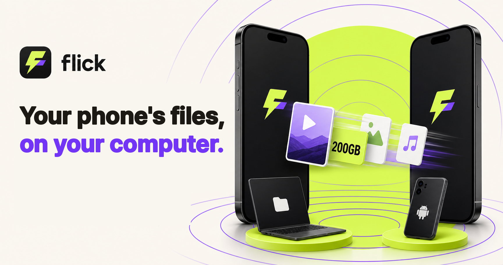 Accessing a phone's files from a computer with Flick